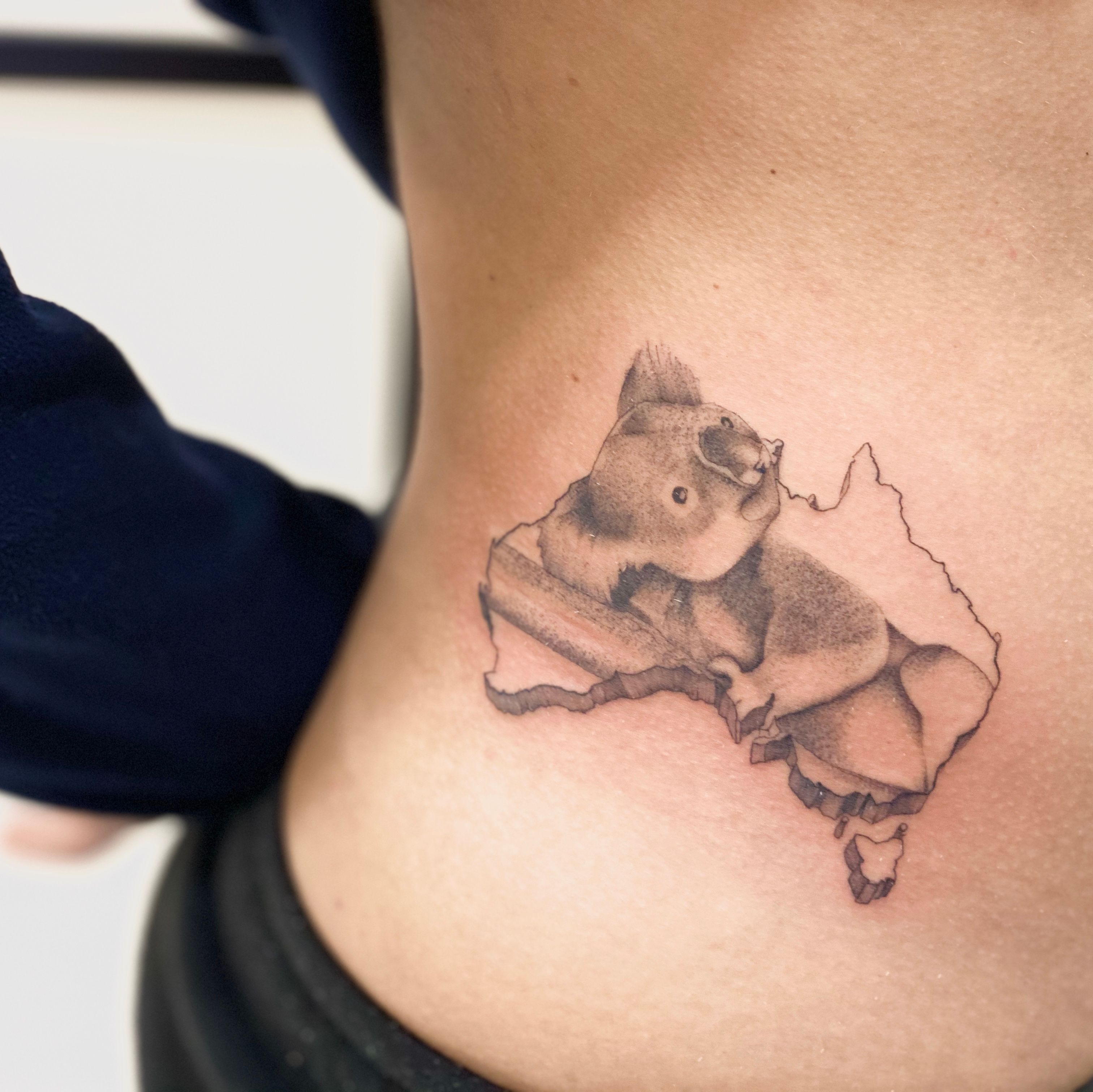 Australia Map Temporary Tattoo Set of 3  Small Tattoos