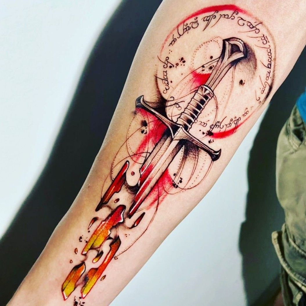 upper inner arm sword tattoo｜TikTok Search