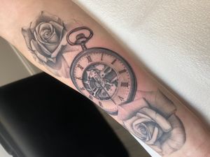 Memorial roses and pocket watch for Virginia. Trying my hand at some realism 