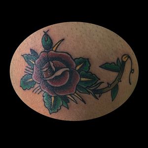 this rose made on my own thigh was the first tattoo I did after my stop for 4 years.