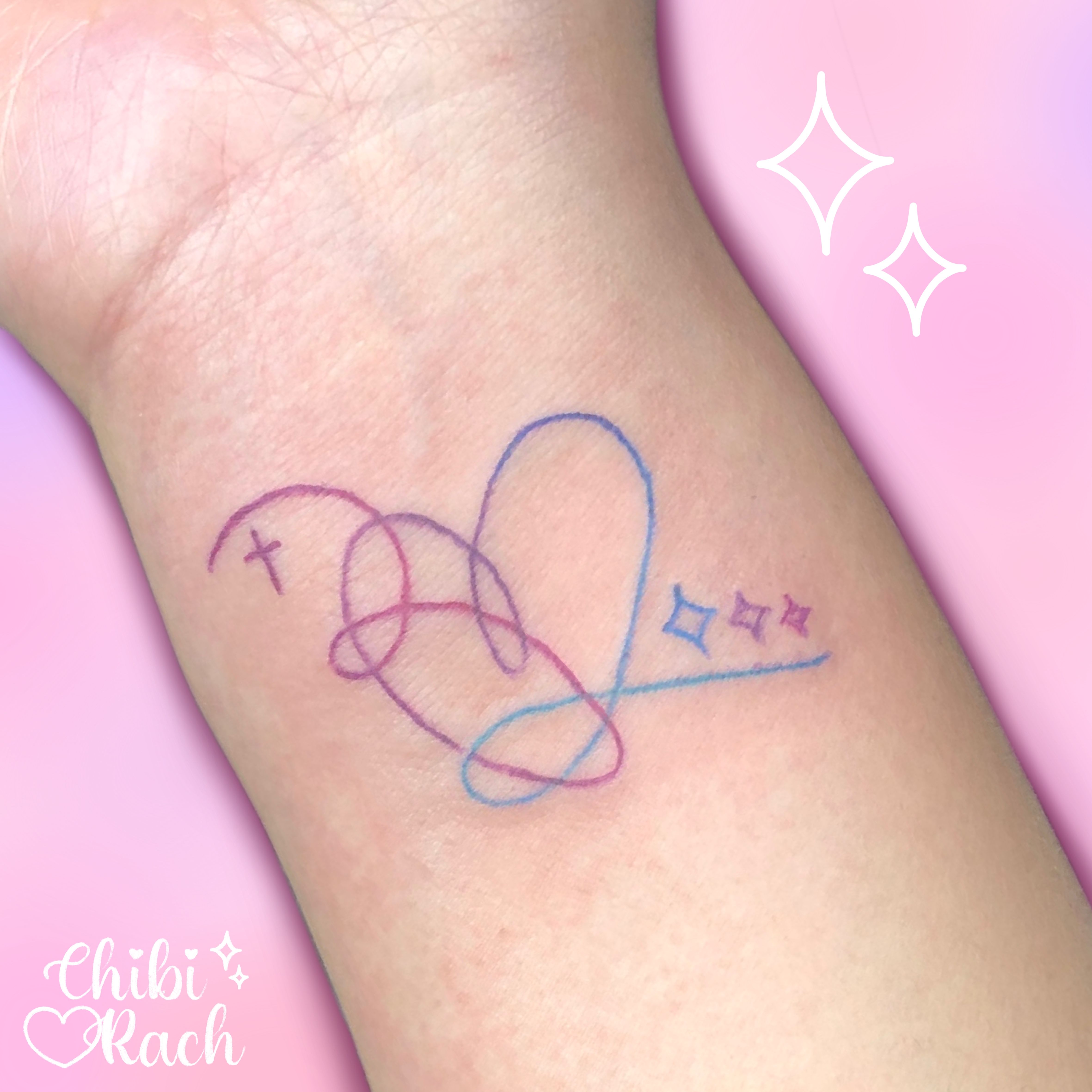 Tattoo uploaded by Rachel Cookies • BTS love yourself ombré heart • Tattoodo