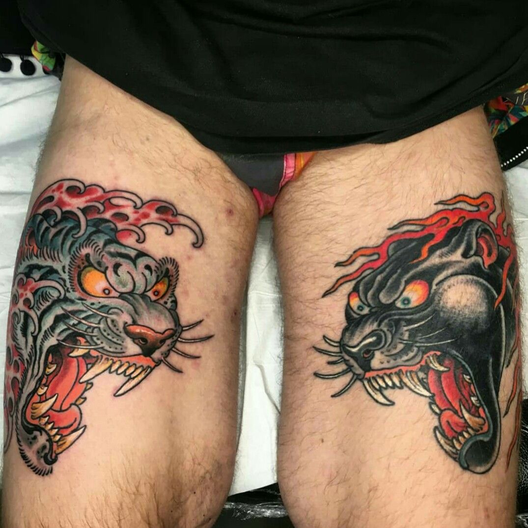 A cover up I got over a pink panther tattoo a few years back :  r/shittytattoos