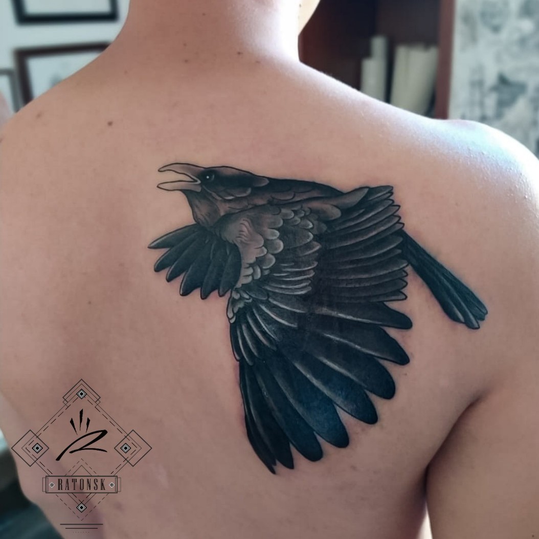 Raven Tattoo on Breast  Best Tattoo Ideas Gallery