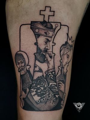 Blackwork Death Tarot Rat King Tattoo Idea - BlackInk AI