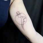 Tattoo by Léa Joyeux aka starseed ink #LeaJoyeux #starseedink #illustrative #linework #fineline #flower #floral #circle #plant #nature #iris