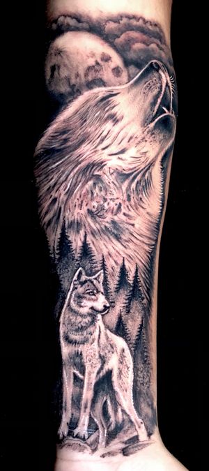 Wolf tattoo by max demian