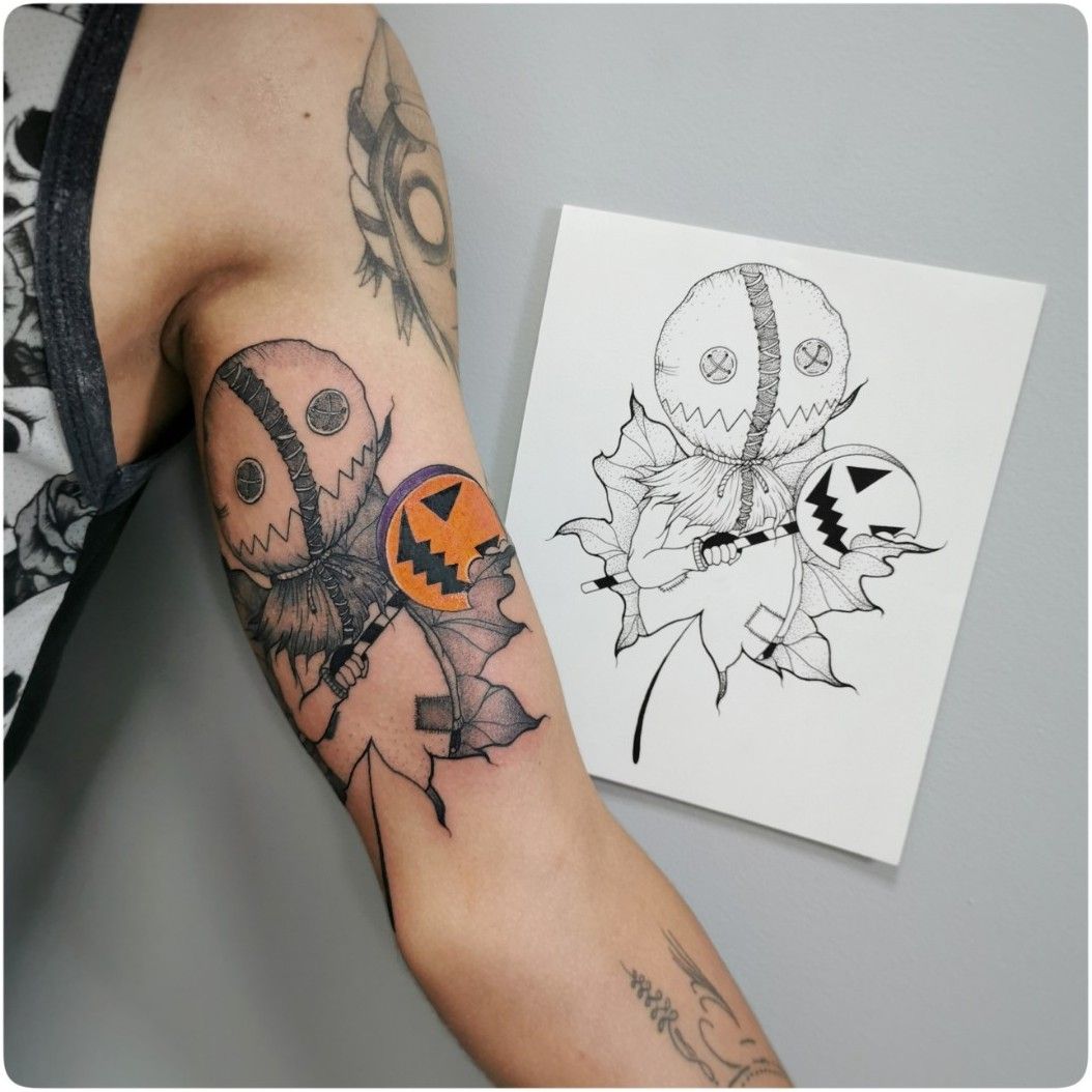 Sam trick r treat horror tattoo by Steven Jessee TattooNOW