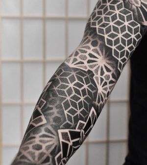 Geometric Sleeve By Chris Jones @chrisjonestattooer