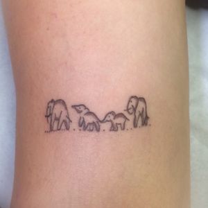 Elephant family tattoo