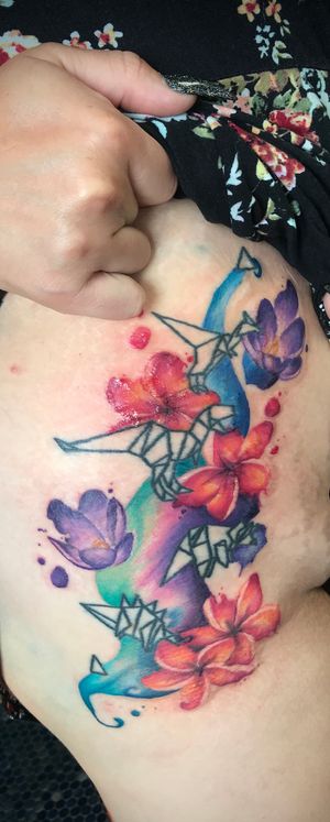 Watercolor floral add on 