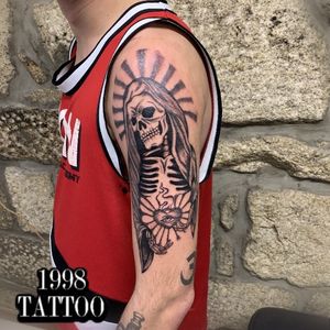 San de la muerte ...Instagram: Teles.tattoo