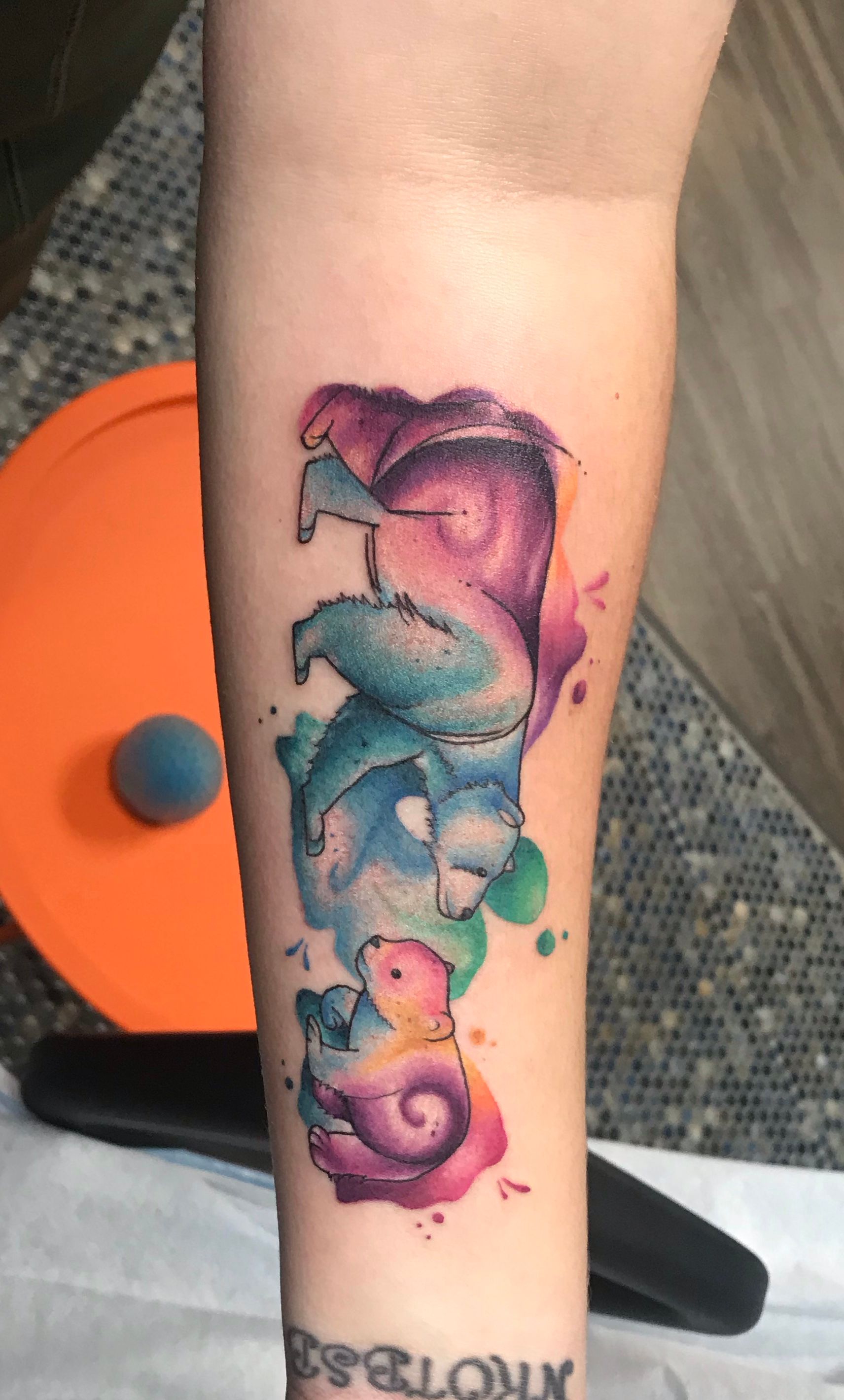 fire and water bears by Chad Newsom TattooNOW