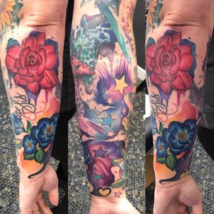 Watercolor floral add on and sky filler 