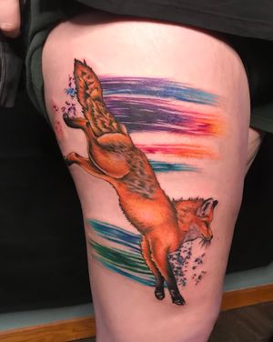 Brushstroke painterly fox 