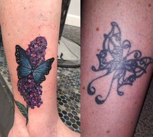 Lilac butterfly cover up 