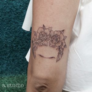 Frida dotwork tattoo