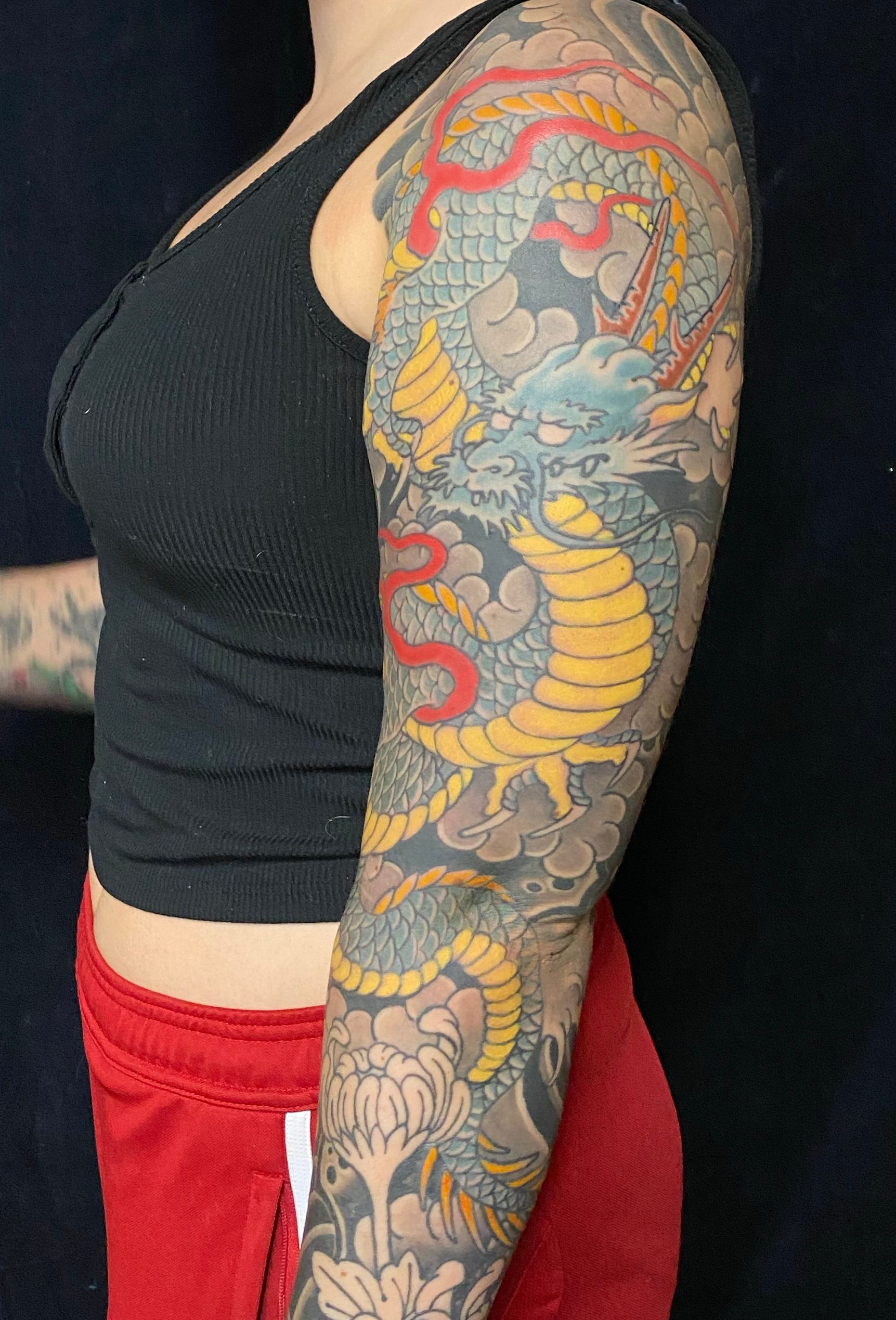 Dragon Wrap Around Sleeve #tattoo #bng #tattoorealistic #dragon #japan... |  TikTok