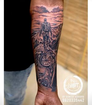Traveling 🧭 is the best therapy for many obstacles in life .... double expo custom tattoo done @inkblottattooz by Ganesh achrya @ganesh46_21 Book ur appointment: 9620339442 #tattoo #tattoos #tattooideas #tattoodesign #tattooartist #tattooart #tatto #tattoodesign #tattoolife #tattoogirl #tattooink #tattooflash #tattooinspiration #banglore #tattooworld #jayanagar #adventure #traveller #travellingthroughtheworld #jpnagar #compasstattoo