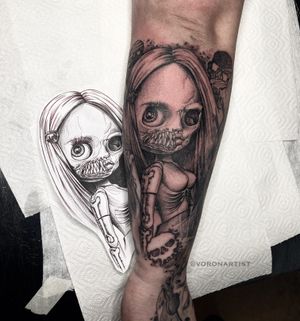 #tattoo #girl #doll #zombie #bleakandgrei