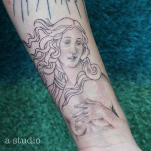 Venus dotwork tattoo 