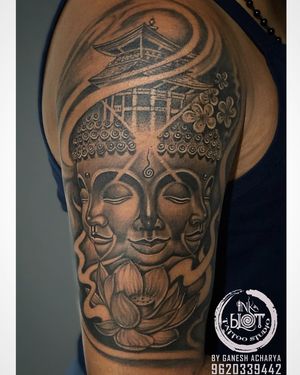 Custom Buddha n Buddhist Monestry tattoo done @inkblottattooz by Ganesh acharya @ganesh46_21 Buddha design credits to @sunnybhanushali sir for a wonderful design ..... Dm for appointments:9620339442 #buddha #buddhatattoo #shouldertattoo #tattoo #tattoos #tattooideas #tattoosleeve #tattooartist #tattoodesign #tattoolife #tattooed #tattooink #inked #inkedlife #inktober #inkblottattoostudio #tattooinspiration #tattooworld #banglore #tattooedgirls #tattoolove #buddhaquotes #lotustattoo #tattoodesign #jayanagar