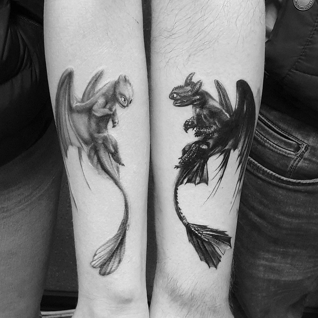 Dragon heart couple tattoo  Matching couple tattoos Couple tattoos  unique Dragon tattoo for couples