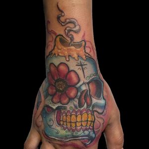 Sugar skull in memory of my clients father 