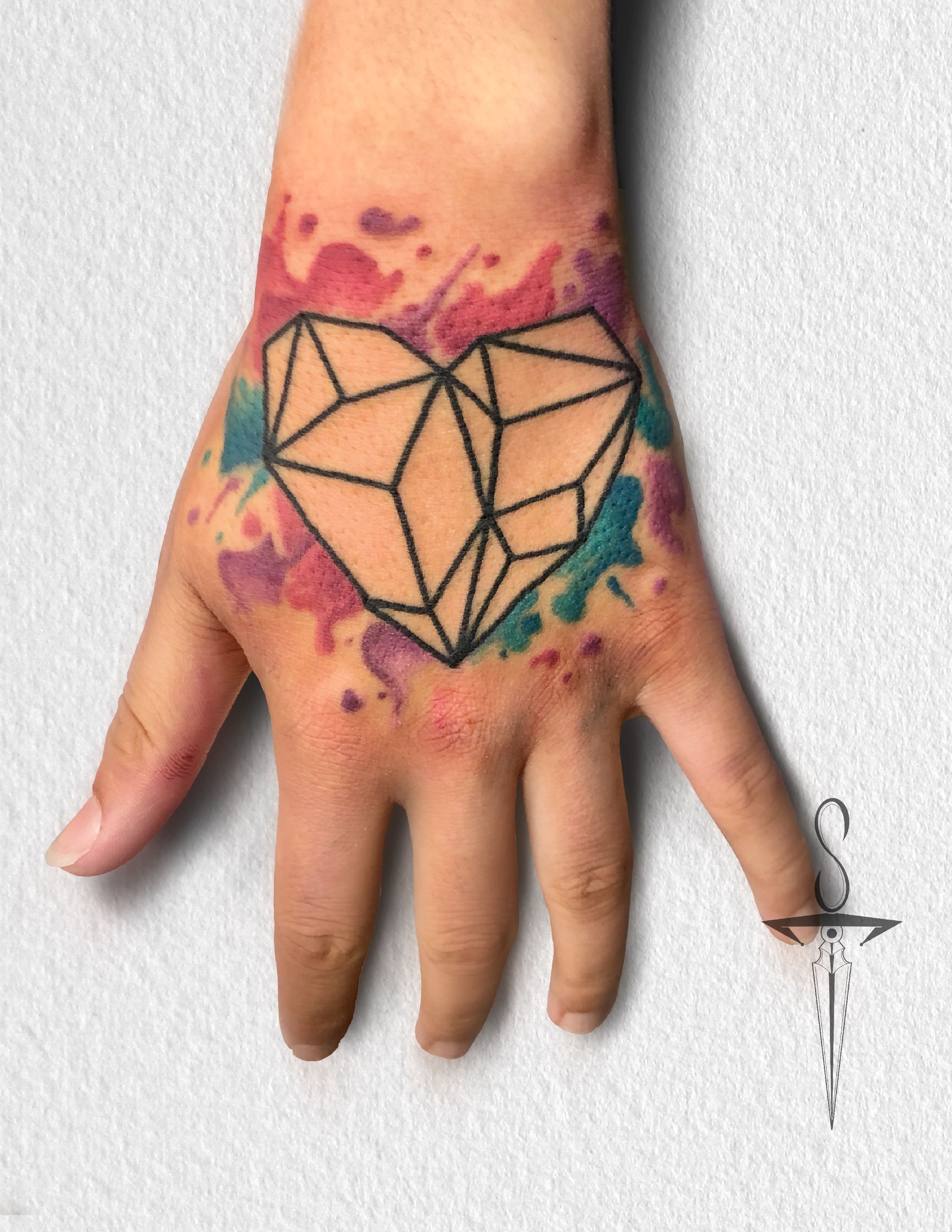 tattoo 3d triangle