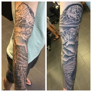 In progress shots from a full sleeve by our artists
