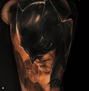 Batman cover-up created by Luis Puedmag at Puedmag Inkpire Tattoo Shop, Toronto CA