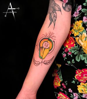 🍐 . For custom designs and booking; alperfiratli@gmail.com . . . . . #geometrictattoo #geometric #colortattoo #tattoo #tattooartist #tattooidea #ink #inked #customtattoo #tattooist #fruittart #linework #surreal #surrealism #abstracttattoo #psychedelic #pear #pearcut #peartattoo #kandinsky #fruit #abstractart #fruittattoo #surrealtattoo #surrealart #surreal #cubism #cubismart #fruits