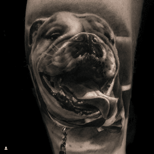 Dog portrait created by Luis Puedmag at Puedmag Inkpire Tattoo Shop, Toronto CA