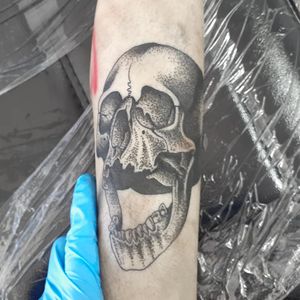 Skull black work style 