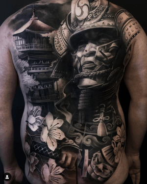 Full back piece created by Luis Puedmag at Puedmag Inkpire Tattoo Shop, Toronto CA