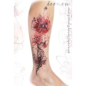 May your heart be lifted by dragonfly wings➡️Contact: deexentattooing@gmail.com🥀Merci Célia! ...#coquelicot #ilyauncovercaché #jevouslaisseletrouver ! #watercolortattoo #watercolorillustration #tatouagefemme #nousvoulonsdescoquelicots #tatouages #tattooedwomen #flowerseverywhere #coquelicottattoo #poppies #watercolor_art #watercolorflowers #poppiestour #tattoolovers #coquelicots #poppiesflowers #tattooidea #deexen #deexentattooing 