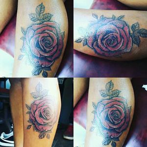 Color rose on black skin done by iiinkvrtmahn#inkvrt tattoos &  Piercings0812996172whatsapp