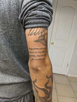 arm script tattoo