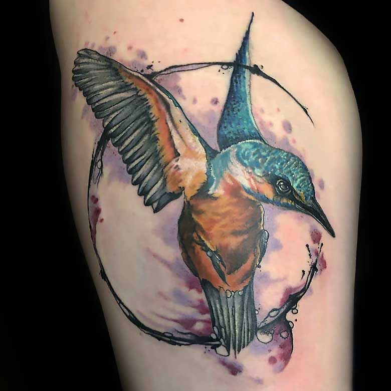 Tattoo uploaded by Alua Abdramanova • Kingfisher • Tattoodo