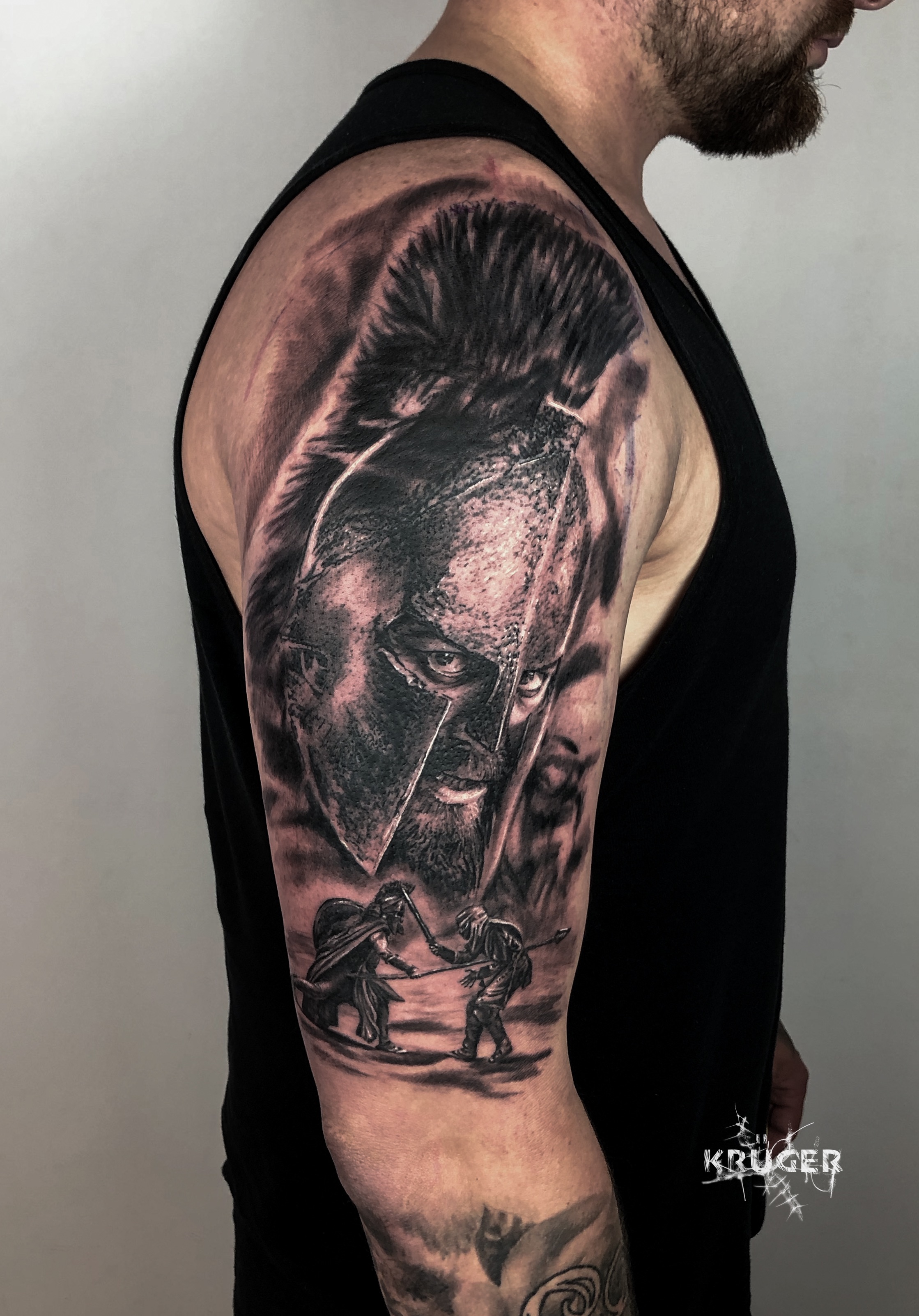 Spartans Prepare for glory  King Leonidas 300 Thank to eligotlieb1  for choosing me to do his first tattoo Shop  Instagram