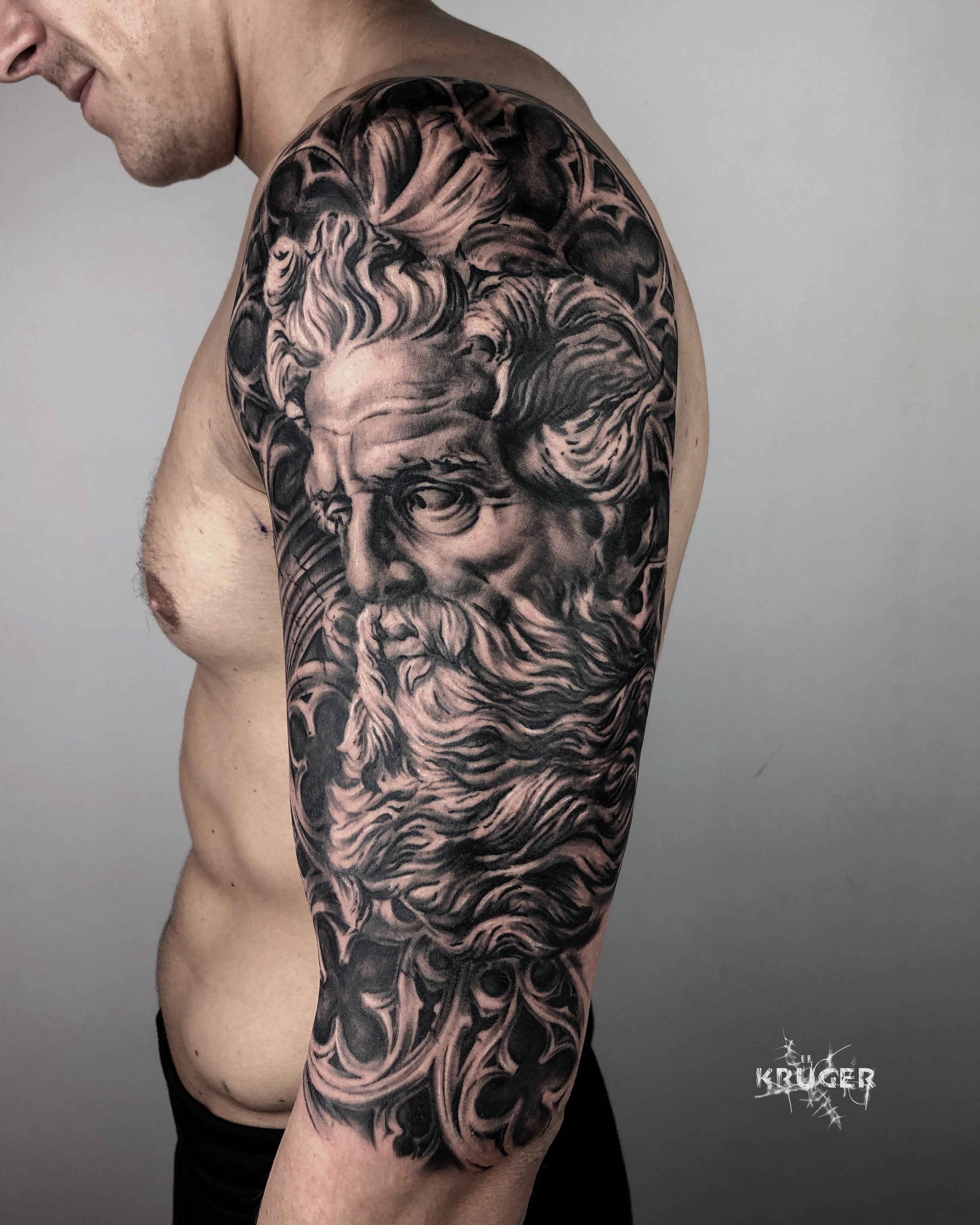 A Zeus tattoos meaning is obviously incredible strength and power He  could also represent the yinyang qualities that life has Done by   Instagram