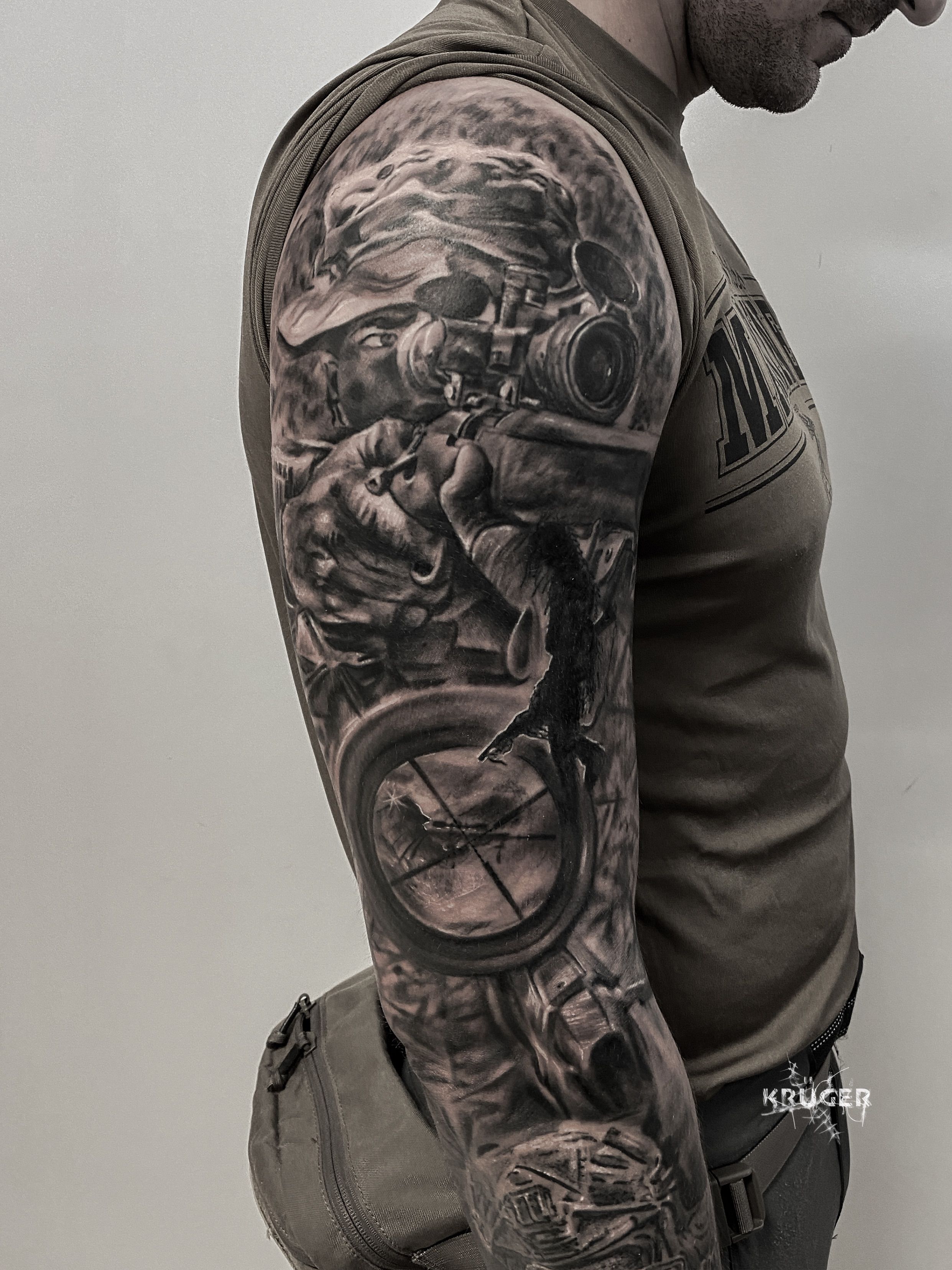Realistic Masked Gangster Temporary Tattoos Wolf Body Art Weapon Tattoo  Sticker Ak Gun M416 Akm Sniper Rifle Death Skull Tatoos - Temporary Tattoos  - AliExpress