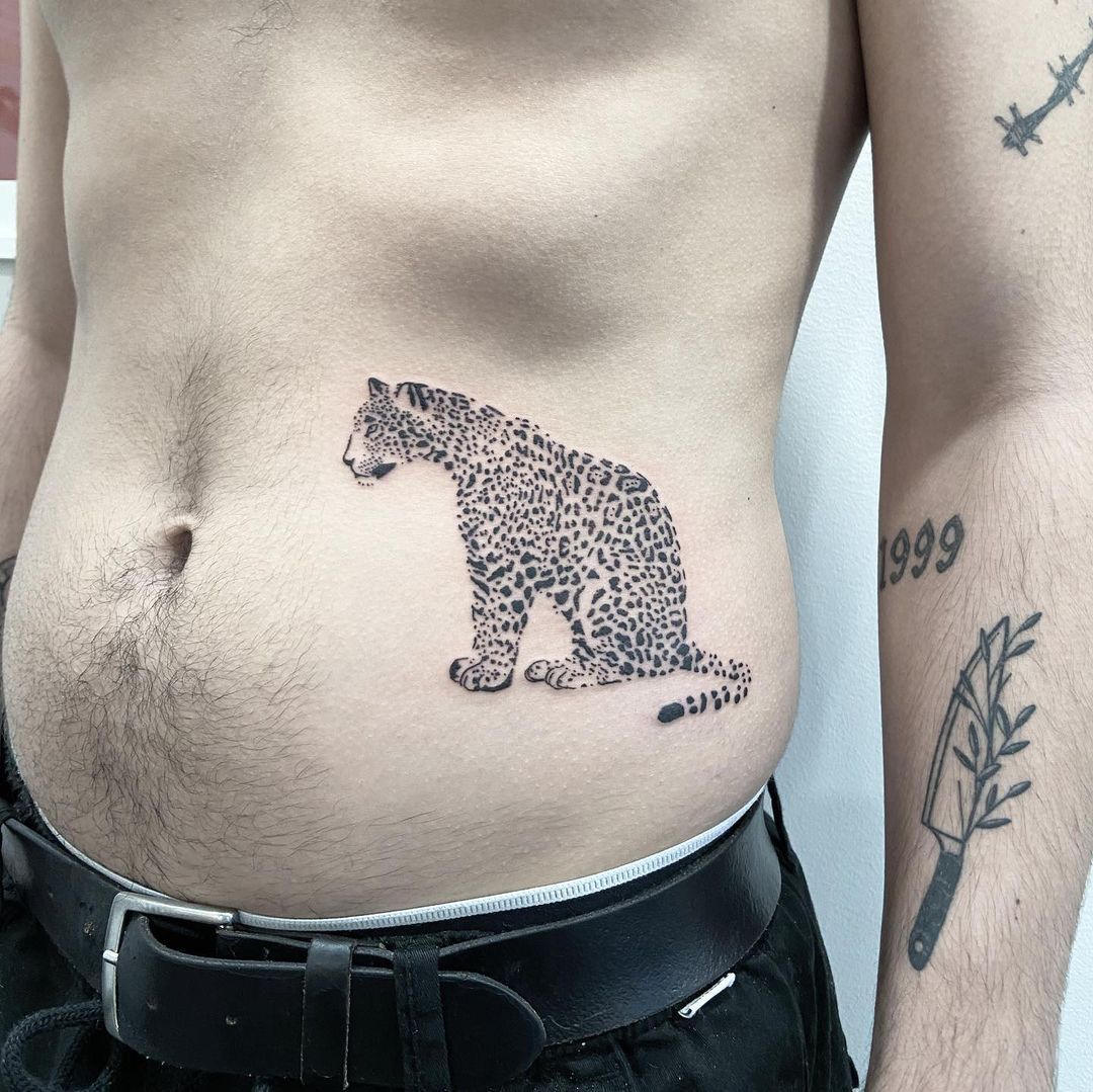 Snow Leopard with the date that my grandad passed away, done by Adrian at  Unique Tattoos in Subiaco, Western Australia : r/tattoos