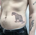 Tattoo by yveslerisk of L'Encrerie #yveslerisk #lencrerie #leopard 