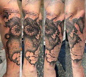 Altas compass piece. Getting a bit more work on this sleeve progress 