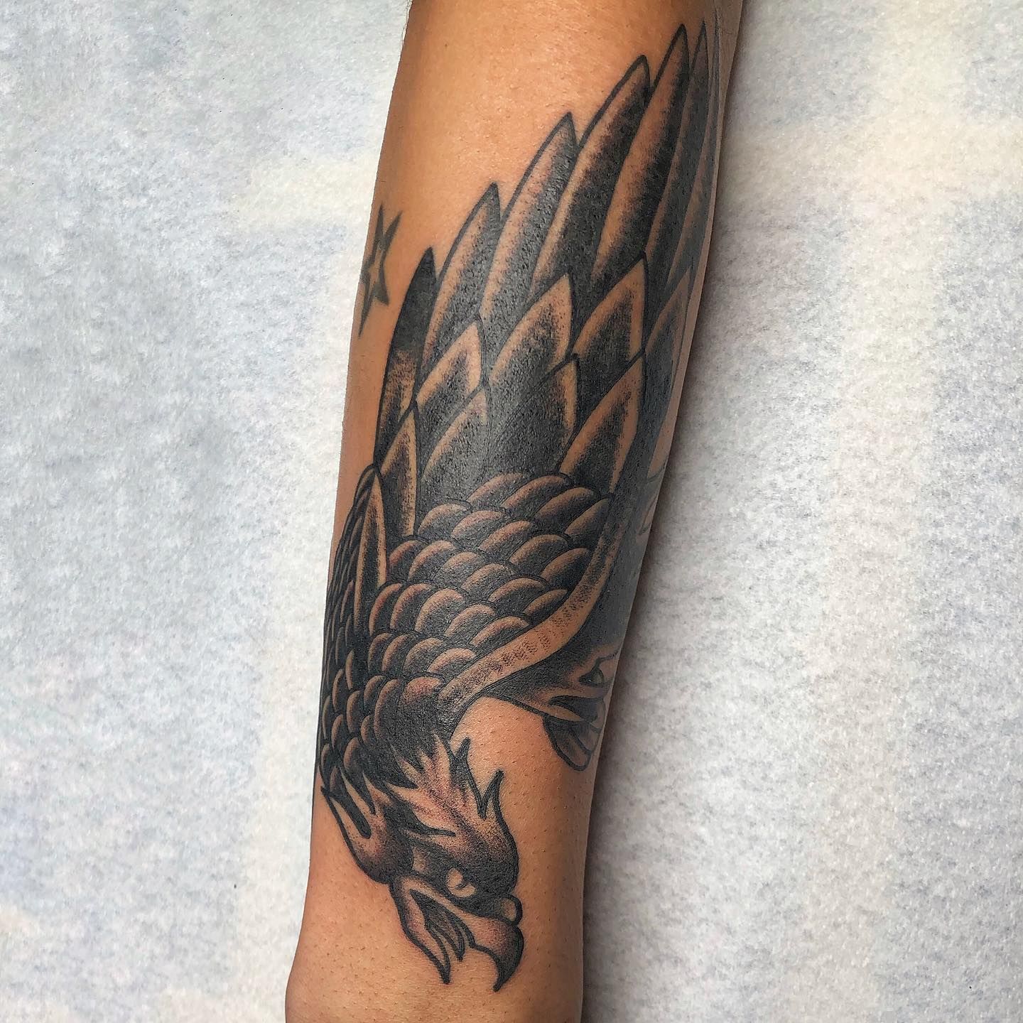 Tattoo uploaded by Noksi • Harpy eagle chest. #noksi #noksitattoo