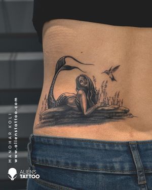 Tattoo uploaded by Aliens Tattoo • Mermaids are the symbol of sexiness and  freedom, Amazing Mermaid Tattoo by Manohar Koli at Aliens Tattoo India. If  you wish to get this tattoo, Visit