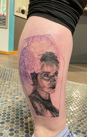 Work in progress photo in Bride of Frankenstein. One session in. Finishing next session 