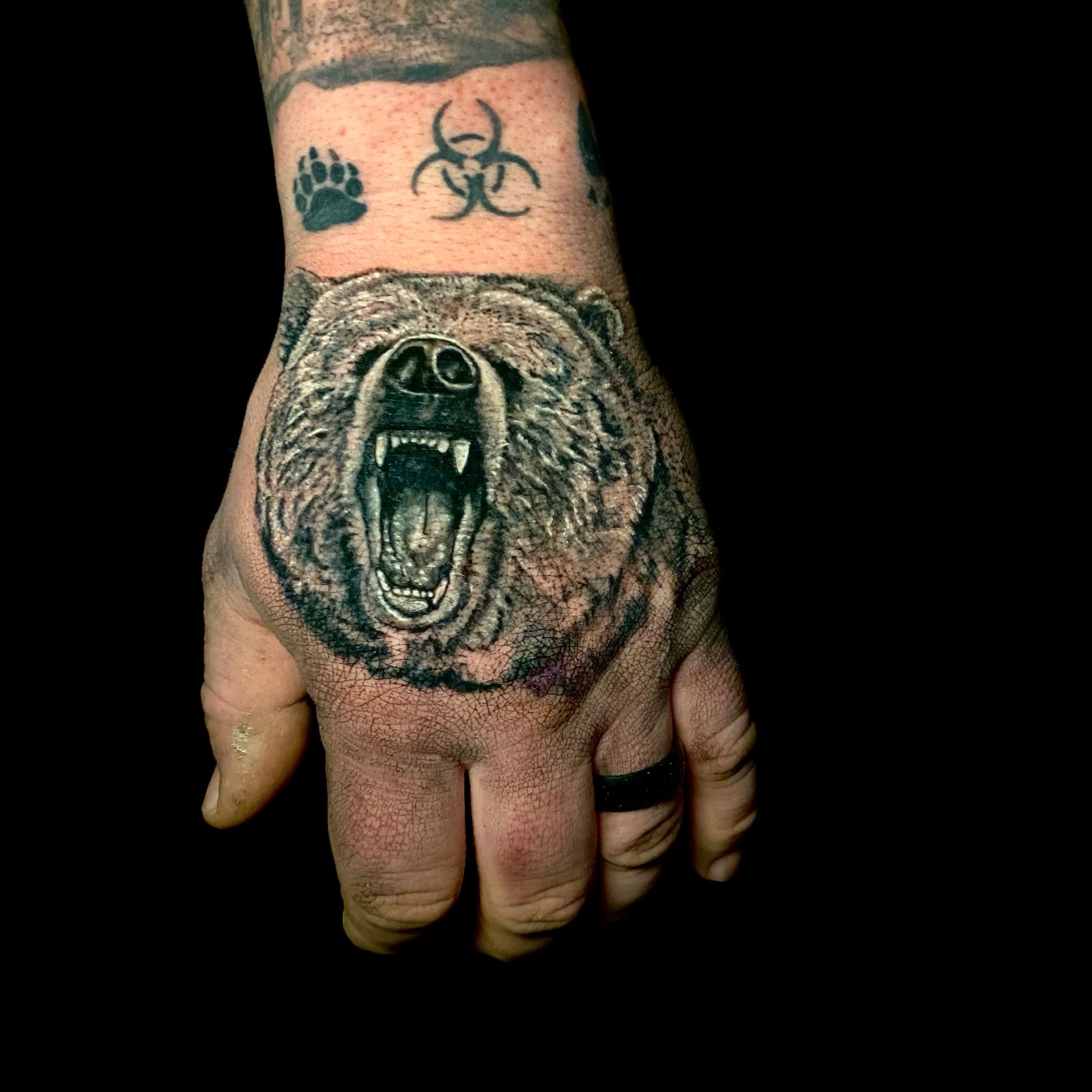 34 Nice Bear Tattoos On Hand  Tattoo Designs  TattoosBagcom