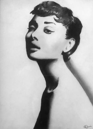 Audrey Hepburn in Graphite