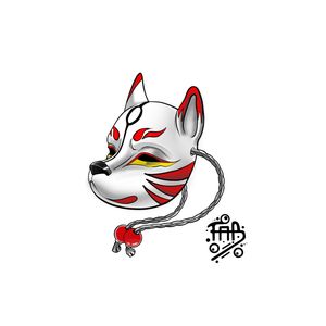 Japanese fox mask 